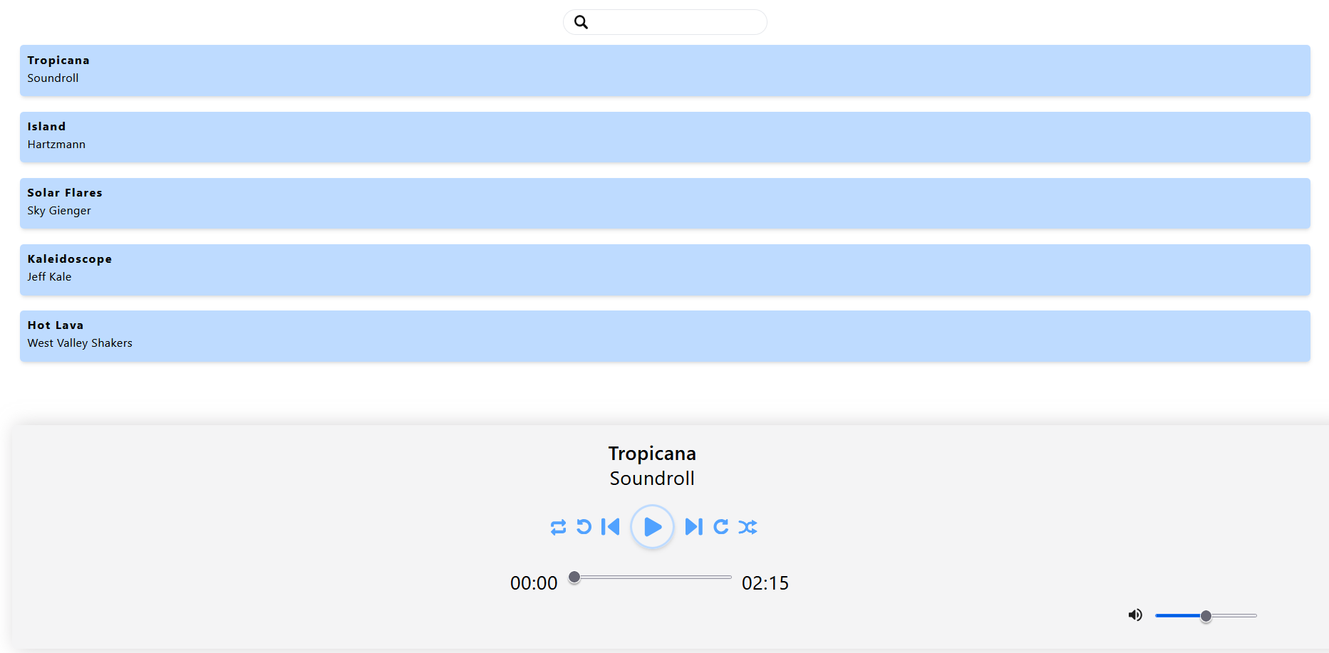 audio player example